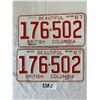 Image 1 : Pair Of 1967 British Columbia License Plates