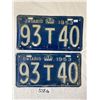 Image 1 : Pair Of 1953 Ontario License Plates