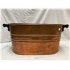 Image 1 : Early Copper Tub Boiler Wash Pot With Wooden Handles