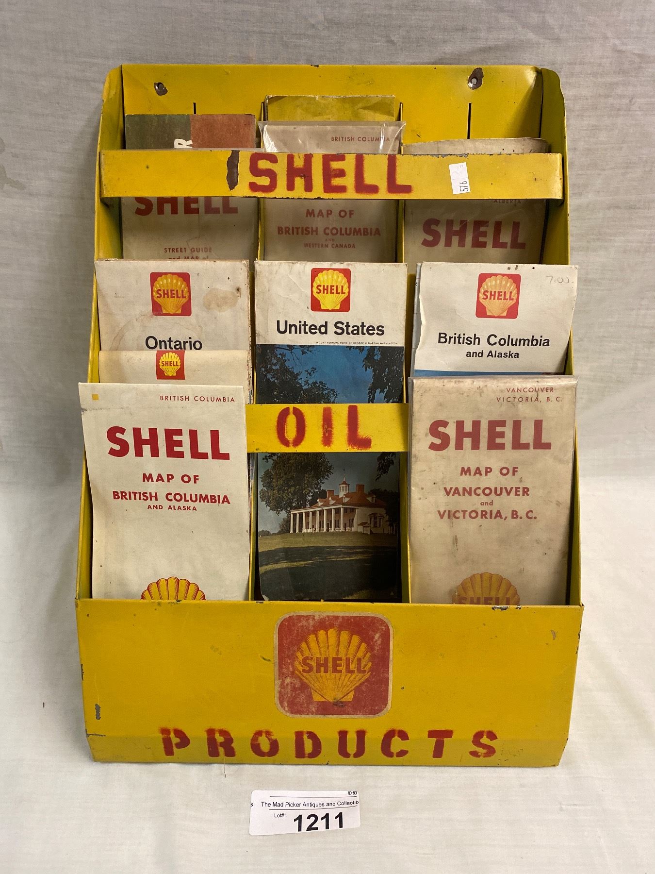 Shell Motor Oil Rack Custom Shell Oil Map Rack With Vintage Maps