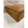 Image 3 : Large Oak Chest With Drawer And Brass Corner Accents