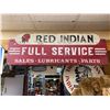 Image 1 : Custom Made Wooden Red Indian Full Service Sales Lubricant And Parts Sign