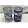 Image 1 : 2 Vintage Oil Cans, Mobil Oil And Esso