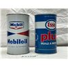 Image 3 : 2 Vintage Oil Cans, Mobil Oil And Esso