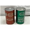 Image 1 : 2 Vintage Esso Oil Cans