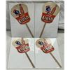 Image 1 : 4 Orange Crush Paper Fans