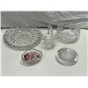 Image 1 : Misc Glass Trays, Basket, Bowl, Etc..