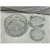 Image 2 : Misc Glass Trays, Basket, Bowl, Etc..