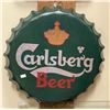 Image 1 : Large Carlsberg Beer Bottle Cap Sign