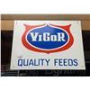 Image 1 : Vigor Quality Feeds Sign Painted On Steel