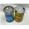 Image 1 : 2 Vintage Oil Cans, Rislone, Allstate Motor Oil Tin