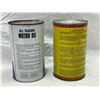 Image 4 : 2 Vintage Oil Cans, Rislone, Allstate Motor Oil Tin