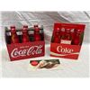 Image 1 : 3 Coca Cola Collectibles, Metal 6 Pack With Aluminium Bottles, Ink Blotter, Coca Cola 6 Pack
