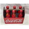 Image 2 : 3 Coca Cola Collectibles, Metal 6 Pack With Aluminium Bottles, Ink Blotter, Coca Cola 6 Pack
