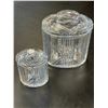 Image 1 : 2 Crystal Art Deco Style Containers
