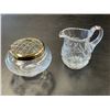 Image 2 : 5 Collectible Pieces Of Glass And China, Frog, Creamer, Vase, Etc..