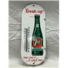 Image 1 : Porcelain On Steel Fresh Up With 7Up Bottle Thermometer