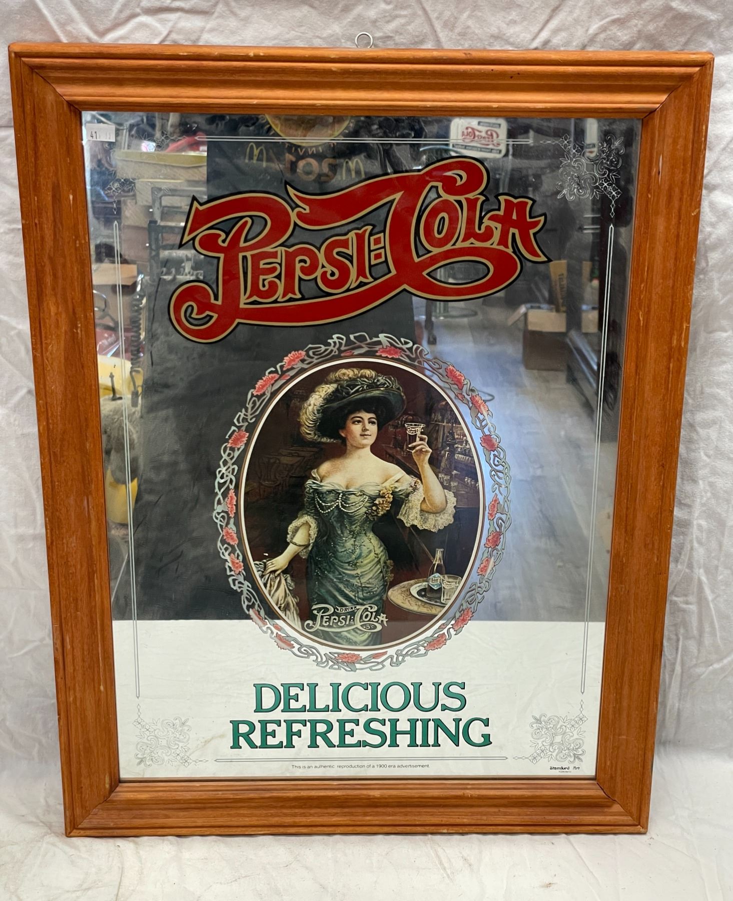 Vintage Pepsi Cola Advertising Mirror - Test Site