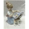 Image 2 : 3 Lladro Figurines, Girls With Dog, Boy With Dog, Etc..