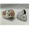 Image 2 : 3 Royal Crown Derby Figurines, Cat, Owl And Bunny