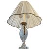 Image 2 : Vintage Crystal Glass Lamp With Brass Accents