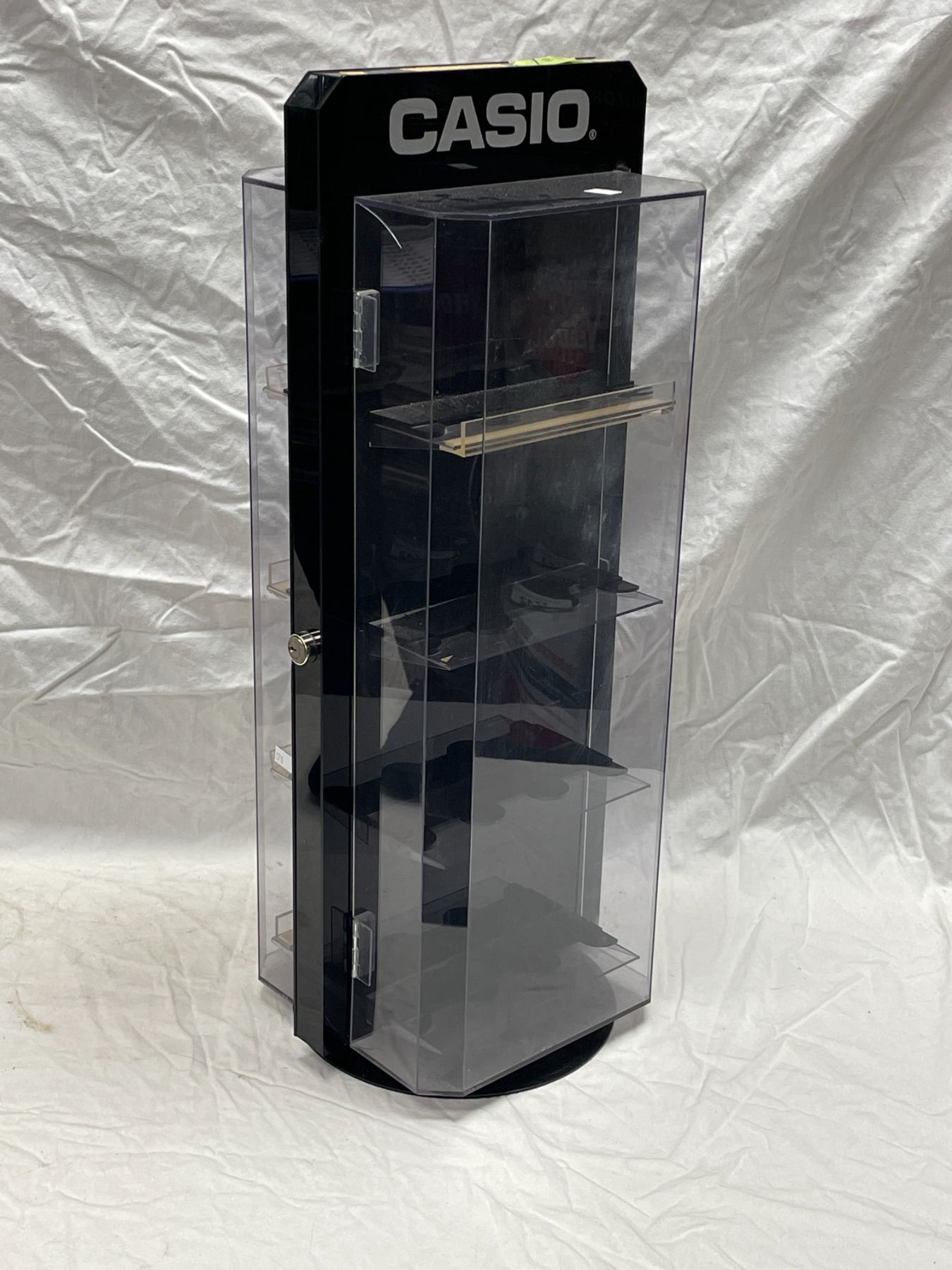 Casio Display 2 Sided Rotating Casio Display Case With Key - Test Site