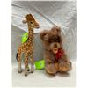 Image 2 : 4 Vintage Steiffs Bear, Giraffe, Deer And Anthropomorphic Hedgehog