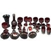 Image 1 : 24 Piece Ruby Glass Avon Cape Cod Collection