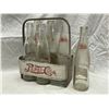 Image 2 : Vintage Metal Pepsi Double Dot 6 Pack Bottle Carrier With Bottles