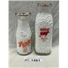 Image 1 : 2 Vintage Milk Bottles, Purity Dairy, And De Dutchmen Dairy