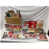 Image 1 : Box Full Of Cardboard Back Magazine Cut Outs With Plastic Sleeves