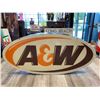 Image 1 : Large A&W Sign In Metal Oval Frame