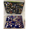 Image 2 : Box Full Of Vintage Pin Backs, Keychains, Etc..