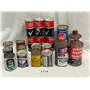 Image 1 : Box Full Of Vintage Automotive Cans, Siloo, Pyr Oil, Ace Anti-Freeze, Etc…