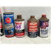 Image 2 : Box Full Of Vintage Automotive Cans, Siloo, Pyr Oil, Ace Anti-Freeze, Etc…