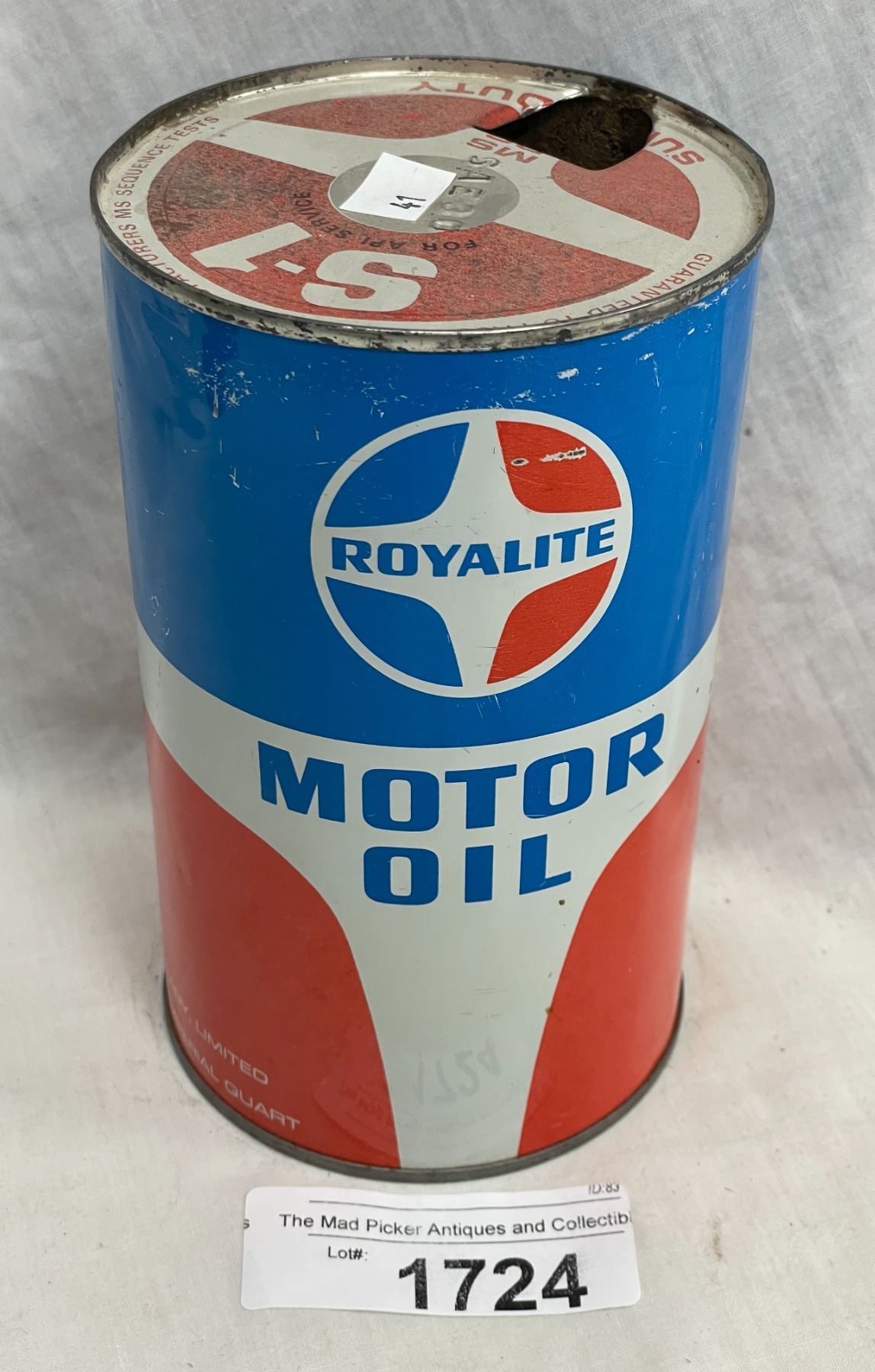 Royalite Racing Oil Vintage Royalite Motor Oil 1 Imperial Quart Can