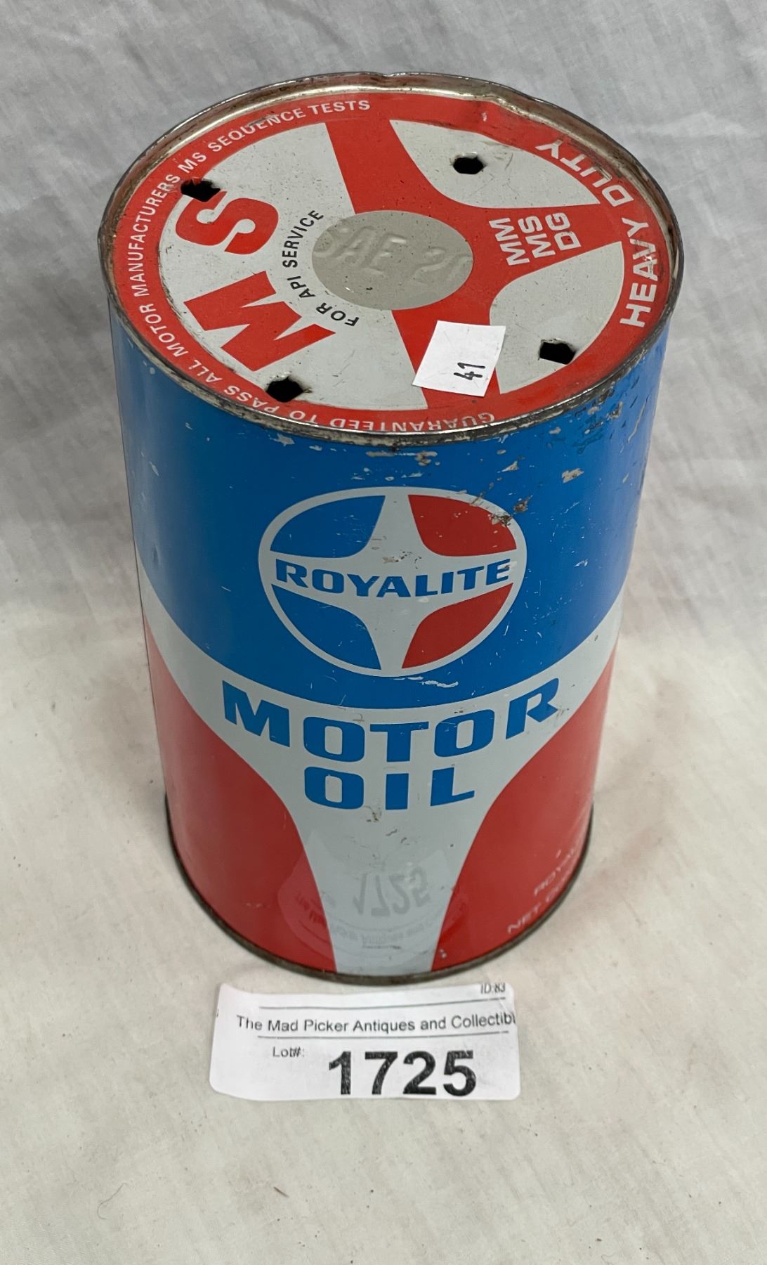 Royalite Racing Oil Vintage Royalite Motor Oil 1 Imperial Quart Can