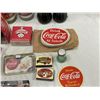Image 2 : Tote Full Of Coca Cola Collectibles, Musical Bank, Coasters, Candle Holder, Etc…