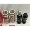 Image 3 : Tote Full Of Coca Cola Collectibles, Musical Bank, Coasters, Candle Holder, Etc…