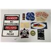 Image 1 : Assorted Collectibles, Danger Sign, Woodey Wood Pecker Patch, Pepsi Coasters, Etc..