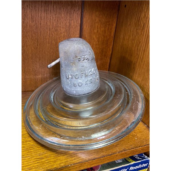 Vintage Clear Glass Insulator
