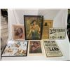 Image 1 : Vintage Paper Advertisements, First Nations Portrait Prints, Lone Ranger, Etc..
