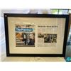 Image 1 : Framed Province Newspaper Hastings Hero Honour