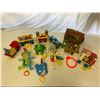 Image 1 : Large Assortment Of Vintage Fisher Price Toys, Circus Train, Goldilocks And 3 Bears Playhouse, Etc..