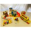 Image 1 : Large Assortment Of Vintage Fisher Price Toys, Sesame Street Clubhouse, Pull-A-Long Lacing Shoe, Etc