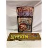 Image 1 : 2 Custom Made Wooden Signs, Wagon Works, And Spark Plugs