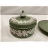 Image 3 : 2 Rare Olive Green Wedgwood Pieces, Lidded Bowl And Dish