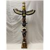 Image 1 : Large Ornate Hand Carved Decorated Figural First Nations Totem Pole