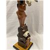 Image 7 : Large Ornate Hand Carved Decorated Figural First Nations Totem Pole