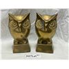 Image 1 : Pair Of Brass Owls